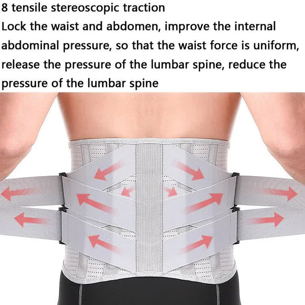 Size M Black Breathable Waist Support Belt - Adjustable Back Brace for Men and Women, Ideal for Weightlifting, Squats & Back Pain Relief