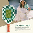 Set 3 White And Green T700 Carbon Fiber Pickleball Paddle Set - 2 Paddles, 4 Balls, and Portable Carry Bag for Adults and Students