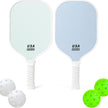 Orange Fiberglass Pickleball Paddle - Lightweight 215g with Anti-Slip TPU Grip for Outdoor Sports