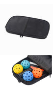Light Blue Fiberglass Pickleball Paddle Set - 2 Minimalist Paddles, 4 Balls, and Carry Bag for Outdoor Play
