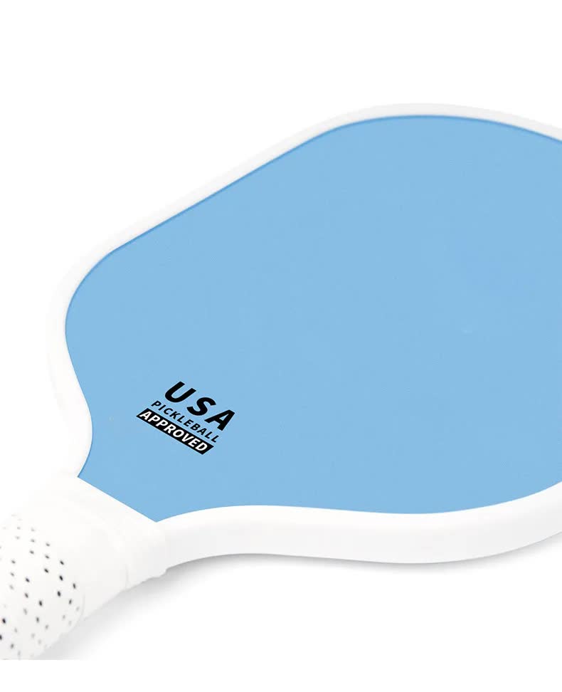 Pink Fiberglass Pickleball Paddle Set - 2 Minimalist Paddles, 4 Balls, and Carry Bag for Outdoor Play