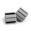 Grey Adjustable Silicone Wrist & Ankle Weights - 2lb Pair (900g) | Comfortable Fitness Resistance Bands for Workout, Running, Training