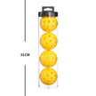 2 Tubes Red Outdoor Pickleball Balls 4-Pack - Durable 40-Hole Design with Carry Tube(8 balls in total)