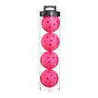 2 Tubes Pink Outdoor Pickleball Balls 4-Pack - Durable 40-Hole Design with Carry Tube(8 balls in total)