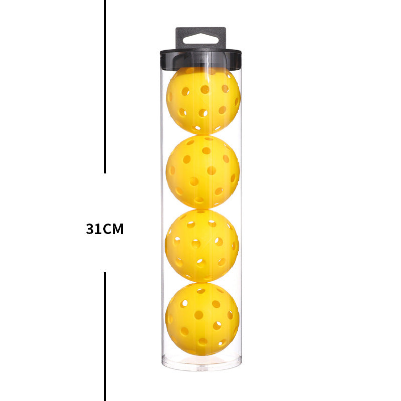2 Tubes Yellow Outdoor Pickleball Balls 4-Pack - Durable 40-Hole Design with Carry Tube(8 balls in total)