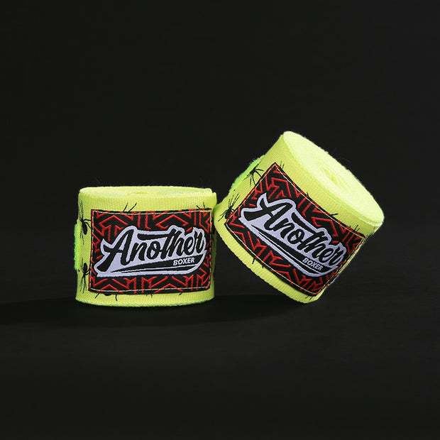 Light Green Spider Pro Grade 5m Boxing Hand Wraps - Printed Elastic Bandages for Training & Combat Sports (1 Pair)
