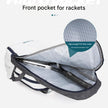 Grey and White Multifunctional Tennis & Badminton Backpack - Waterproof Racket Bag with Shoe Compartment