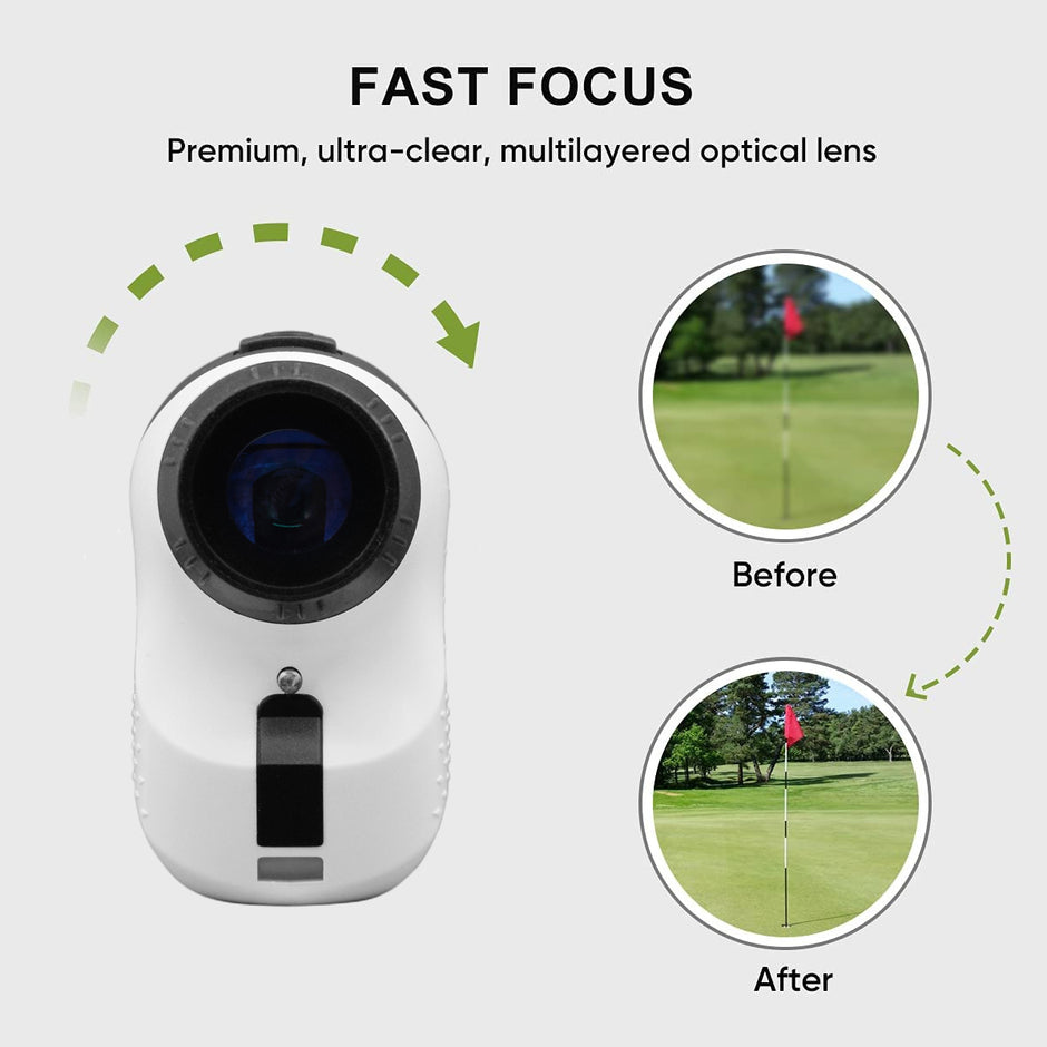 Long Range Laser Rangefinder - 5-500 Yards, Pinpoint Accuracy, Ergonomic Design(White)