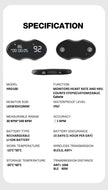 Smart Fitness Heart Rate Monitor Chest Strap with Data Display - IP67 Waterproof, Rechargeable, BLE & ANT+(black)