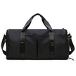 Black Large Capacity Travel Duffel Bag – Wet & Dry Separation, Shoe Compartment, and Luggage Sleeve for Gym, Yoga, and Short Trips