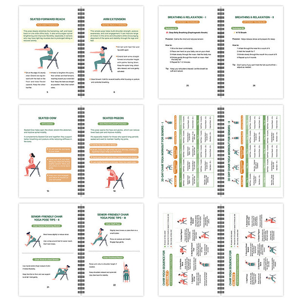 (Edition-B)Chair Yoga for Weight Loss Guide for Seniors - Portable & Easy-to-Follow Wellness Workout for Gentlely Fat Burning & Muscle Toning