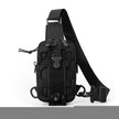 Black Outdoor Tactical Water Bottle Chest Bag - High-Capacity Phone Pouch with Expansion System for Cycling Camping and Fishing