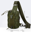 Black Outdoor Tactical Water Bottle Chest Bag - High-Capacity Phone Pouch with Expansion System for Cycling Camping and Fishing