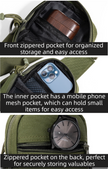 Camouflage Outdoor Tactical Water Bottle Chest Bag - High-Capacity Phone Pouch with Expansion System for Cycling Camping and Fishing