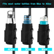 Black Magnetic Gym Water Bottle Pouch & Towel Clip with 6 High-Strength Magnets and Adjustable Strap - Fits 18oz to 40oz