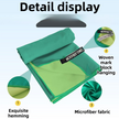 40×80CM and 76×152CM Ultra-Fine Microfiber Double-Sided Fleece Towel Set - Rapid Drying Travel & Fitness Essentials (Blue)
