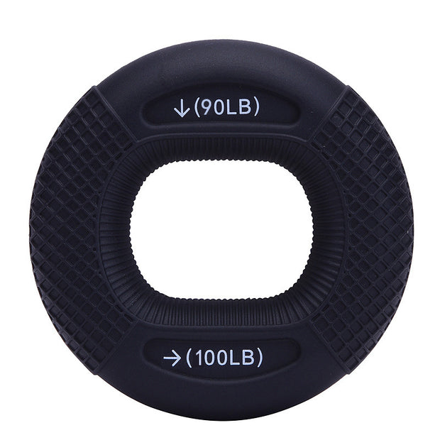 Black 90/100LB 2-Pack Silicone Hand Grip Strengthener Rings - Dual-Resistance Finger Exerciser and Forearm Trainer for Muscle Recovery and Carpal Tunnel Prevention