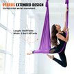 VEVOR Aerial Silk & Yoga Swing, 8 m Length, Aerial Yoga Hammock Kit with 100gsm Nylon Fabric, Full Rigging Hardware & Easy Set-up Guide, Antigravity Flying for All Levels Fitness Bodybuilding, Purple