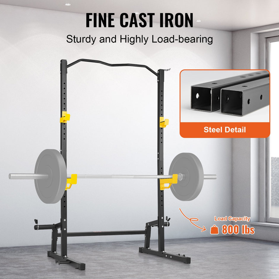 VEVOR Squat Stand Power Rack Adjustable Heavy Duty Barbell Weight Stand Home Gym