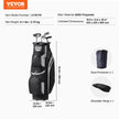 VEVOR Golf Cart Bag with 14 Way Organizer Divider Top, 13 Pockets Premium Cart Bag, Durable 600D Polyester Fabric Golf Bags with Handles & Dust Cover & Detachable Straps for Men & Women, Black Color-Block