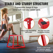 VEVOR Plyometric Jump Box, 18 Inch Plyo Box, Steel Plyometric Platform and Jumping Agility Box, Anti-Slip Fitness Exercise Step Up Box for Home Gym Training, Conditioning Strength Training, Red