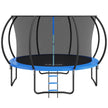 VEVOR 3.66m Trampoline, 181 kg Trampoline with Enclosure Net, Ladder, and Curved Pole, Heavy Duty Trampoline with Jumping Mat and Spring Cover Padding, Outdoor Recreational Trampolines for Kids Adults