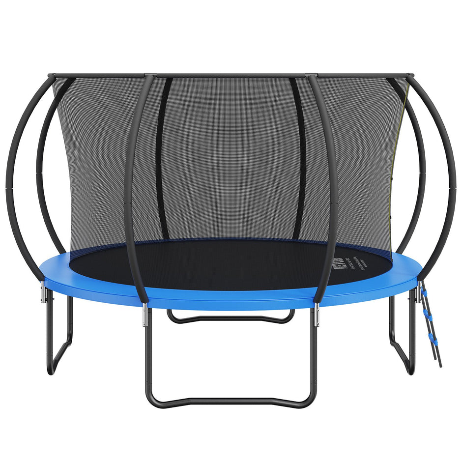 VEVOR 3.66m Trampoline, 181 kg Trampoline with Enclosure Net, Ladder, and Curved Pole, Heavy Duty Trampoline with Jumping Mat and Spring Cover Padding, Outdoor Recreational Trampolines for Kids Adults