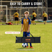 VEVOR Soccer Trainer, 2-IN-1 Portable Soccer Rebounder Net, Iron Soccer Practice Equipment, Sports Football Rebounder Wall with Portable Bag, Perfect for Team Solo Training, Passing, Volley