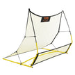 VEVOR Soccer Trainer, 2-IN-1 Portable Soccer Rebounder Net, Iron Soccer Practice Equipment, Sports Football Rebounder Wall with Portable Bag, Perfect for Team Solo Training, Passing, Volley