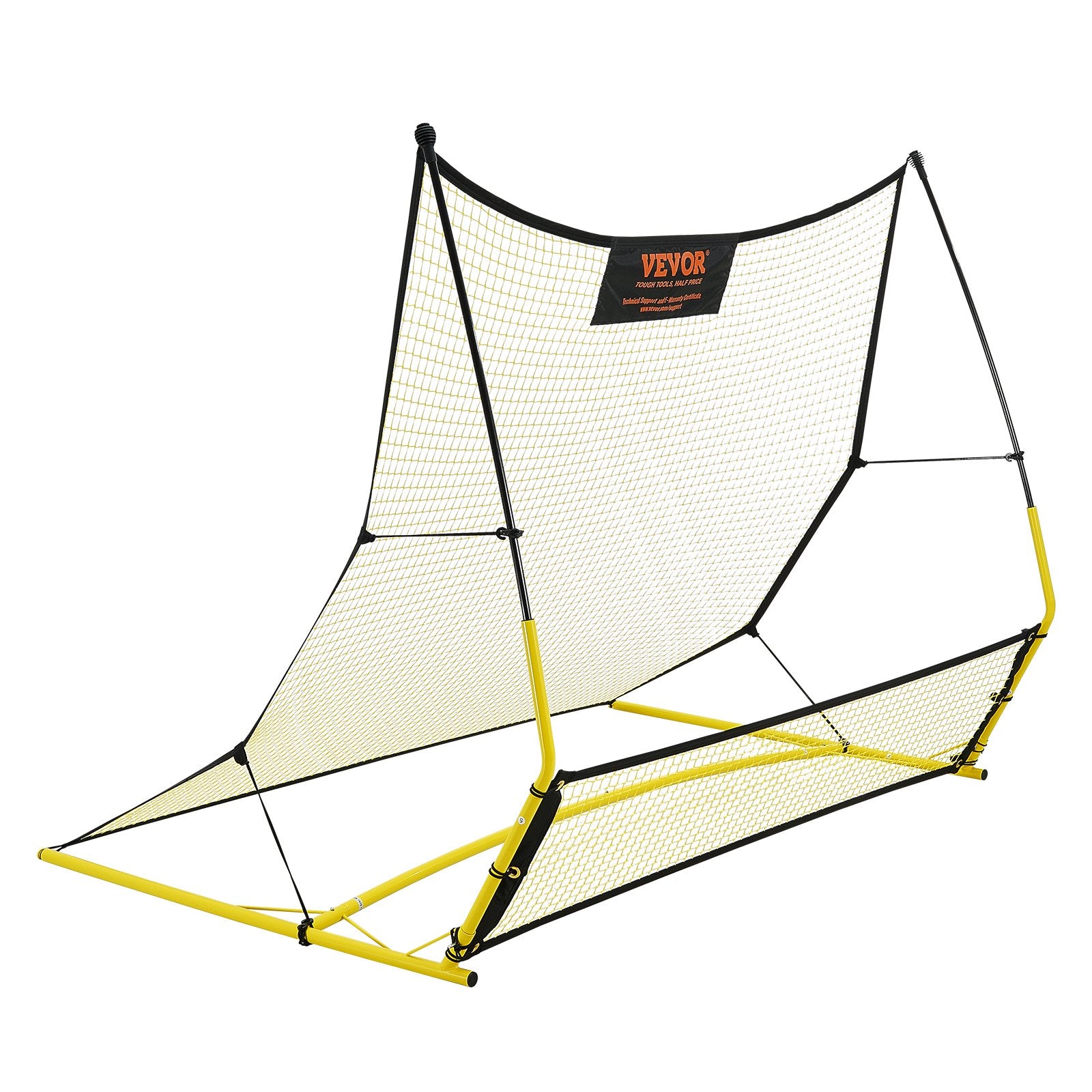 VEVOR Soccer Trainer, 2-IN-1 Portable Soccer Rebounder Net, Iron Soccer Practice Equipment, Sports Football Rebounder Wall with Portable Bag, Perfect for Team Solo Training, Passing, Volley