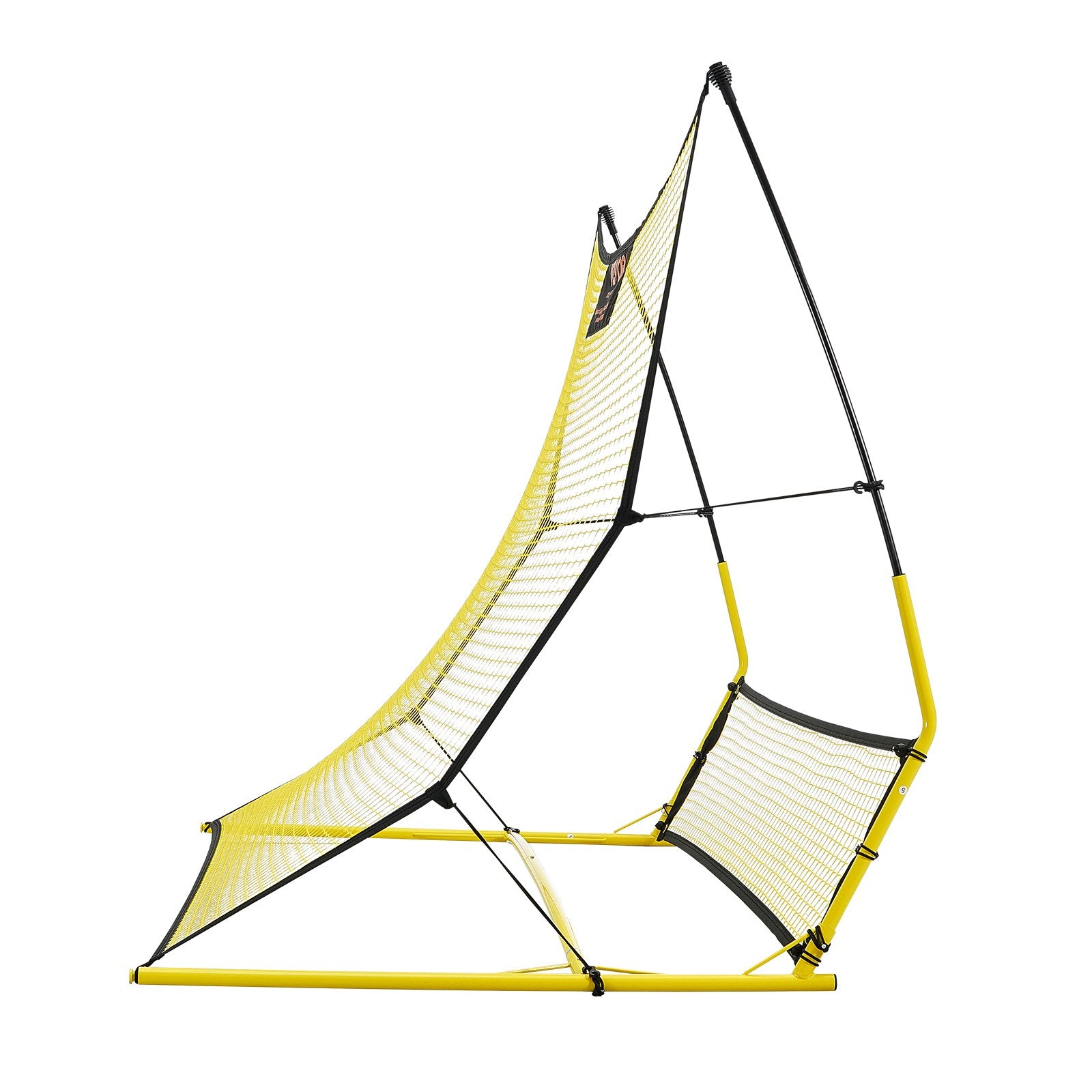 VEVOR Soccer Trainer, 2-IN-1 Portable Soccer Rebounder Net, Iron Soccer Practice Equipment, Sports Football Rebounder Wall with Portable Bag, Perfect for Team Solo Training, Passing, Volley