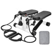 Mini Stepper Home Office Stair Stepper Machine with Resistance Bands and LCD Monitor for Full Body Workout Cardio Exercises Calves Trainer Calf Stretch