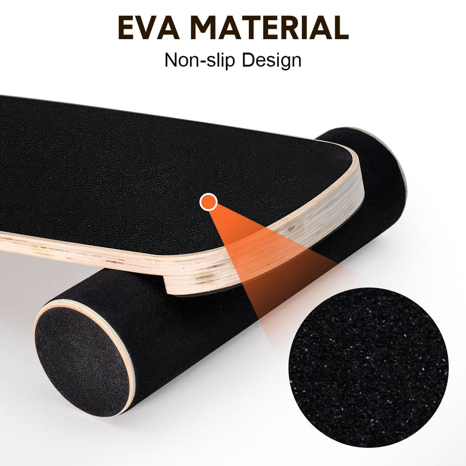 Wooden Balance Board Non-Slip Roller Board Home Fitness Balance Trainer Improves Core Stability for Snowboard Skateboard Surf Yoga Training Max Load 200kg