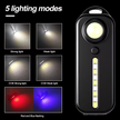 LED Red White & Blue Flashing Chest Clip Strobe Light